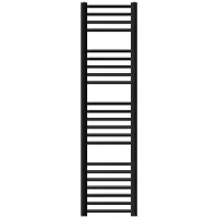 LuxeBath Design badkamerradiator Sahara elektrisch met verwarmingselement 900W 300x1400 mm recht zwart mat zijaansluiting