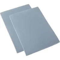 Homescapes Set van 2 Babylakens zonder elastiek – Flanellen Lakens Blauw, 100x150 cm