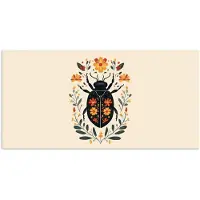 PosterMonkey Poster 120x60 cm - Bloemen - Oranje - Planten - Sierlijk - Posters - Kamer decoratie - Wanddecoratie woonkamer - Muurdecoratie slaapkamer