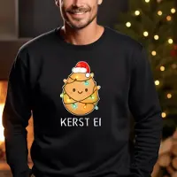 B&C Unisex Foute kersttrui- Zwarte kerst sweater maat M- kerst ei.