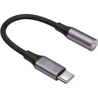 Forever , USB-C man naar 3,5mm vrouwelijke audio-adapter, Zwart