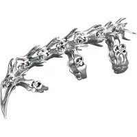 EtNox hard and heavy Ring - Backbone - voor Vrouwen - zilverkleurig - Maat S