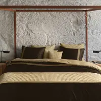 Dommelin Dekbedovertrek Listra Satijn 300TC Bruin-Cappuccino 240x200/220 cm