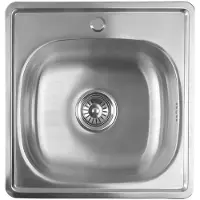 Aqualine RVS ingebouwd spoelbak 48x18x48cm