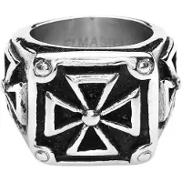 EtNox hard and heavy Ring - Heavy Iron Cross - voor Mannen - standaard - Maat L
