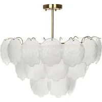 Beliani CAPLINA - Kroonluchter - Messing/Transparant - Glas