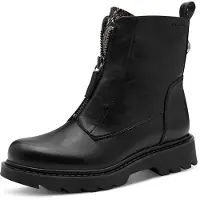 Tamaris Boots 'Enkellaarsjes Plat' zwart