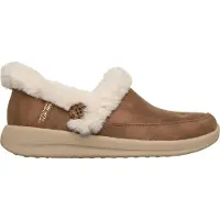SKECHERS Cozy Escape Textiel Vrouwen Kastanjekleurige Slippers
