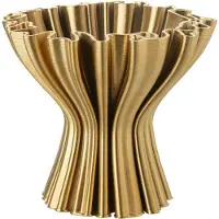 J-Line Vase 3d printing irregular porcelain gold colored