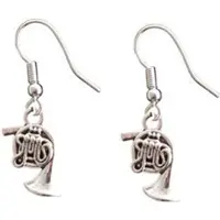 Aim Music Gifts - Oorbellen horn, zilver - Muziek design - 2cm haakjes