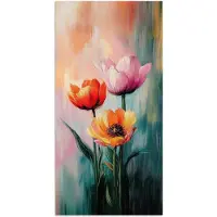 PosterMonkey Poster 60x120 cm - Dromerig - Bloemen - Verfijnde details - Posters - Kamer decoratie - Wanddecoratie woonkamer - Muurdecoratie slaapkamer