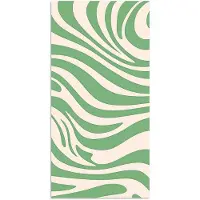 PosterMonkey Poster 80x160 cm - Zebrapatroon - Groen - Retro - Posters - Kamer decoratie - Wanddecoratie woonkamer - Muurdecoratie slaapkamer