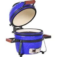 Beliani KAMADO - Mini houtskoolgrill - Blauw - Keramiek