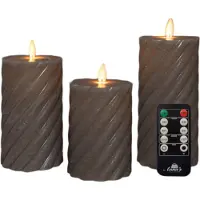 Anna's Collection - Stompkaars swirl wax led bewegende vlam met afs...