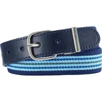 Playshoes Elastische Riem Leder Lichtblauw/marine | Maat: 65 cm