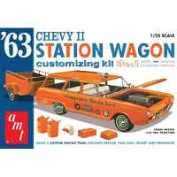 AMT Modelbouwpakket Militaire voertuigen - 1201 1963 Chevy II Station Wagon Car Plastic - 1:25 - Modelbouw