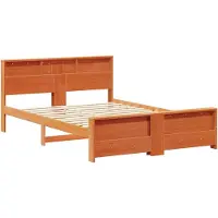 vidaXL Bedframe met plank Wasbruin 140 x 200 cm Massief grenenhout