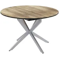 Vicco Eettafel Loyd, Eiken rustiek/Grijs, 120 x 76.5 cm Uitschuifbaar