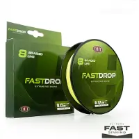 DLT FastDrop 8-Braid - Sinking - 200m - 0.12mm - Yellow - 9kg