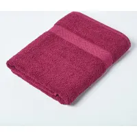 Homescapes 4-delige badhanddoekenset donkerrood - 100% Turks katoen 500 gsm