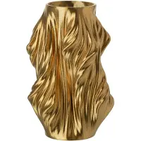 J-Line vaas 3D Print Onregelmatig - porselein - goud - small - Ø 18 cm