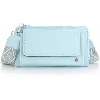 Michelle Portemonnee met luxe band - Blue - Dames - Croco print - 20cm x 11cm