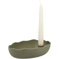 Goebel - Accessoires | Kandelaar Moss Shadow | Porselein - 21cm - 1 kaars - 4 stuks