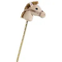 Heunec Pluche stokpaardje beige 70 cm - Hobbelpaarden