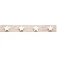 Atmosphera Kapstok kinderkamer - wolken knoppen - 4 haken - MDF hout - 55 x 7 cm - wit