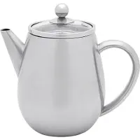 Bredemeijer - Dubbelwandige theepot Eva - 0,5 liter - Glanzend - Met filter