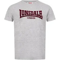 Lonsdale Shirt 'London' grijs gemêleerd / donkerrood