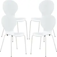 En.casa Eetkamerstoel Etne 85x48x50 cm set van 4 wit []