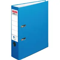 Herlitz maX,file nature plus Breed Ordner A4 80 mm Blauw 2 Ringen Kunststof Reliëf Staand