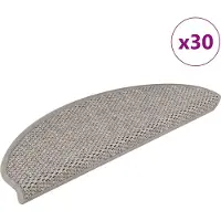 vidaXL Trapmatten zelfklevend Sisal-Look 30 st 65x21x4cm zilverkleurig