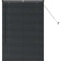 vidaXL Venetiaanse jaloezie Zwart 130 x 85 cm 25 mm Aluminium