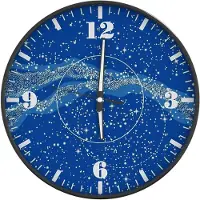 vidaXL - Wandklok - met - lichtgevende - wijzerplaat - en - wijzers - Ø30 - cm - blauw