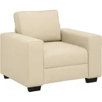 vidaXL Sofastoel Crème 100x77x82 cm Stof