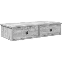 vidaXL Wandschap met lades 80x31x17 cm bewerkt hout grijs sonoma eiken