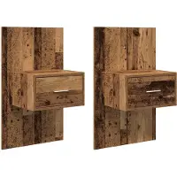 vidaXL - Nachtkastje - 2 - st - Oudhout - 50 - x - 32,5 - x - 80cm - Bewerkt - hout