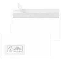 Mailmedia -enveloppen DIN lang, FSC, zelfklevend, wit