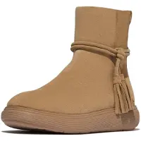 FitFlop Women IQ-Comff Tassel Suede Short Boots Camel-Schoenmaat 42