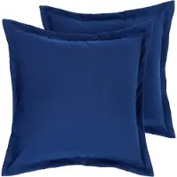Homescapes buitenkussens – set van 2 tuinkussens & sierkussens voor tuin – waterafstotend & weerbestendig – 45x45 cm – donkerblauw – voor tuin & terras