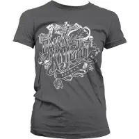 Batman Inked Dark Knight Girly Tee Damen T-Shirt Dark-Grey-M