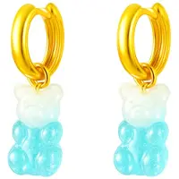 Yehwang Hidzo Oorbellen – Gummy Bear – Stainless Steel – Lichtblauw – Transparant