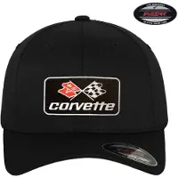 Corvette Cap C3 Patch Flexfit Cap GM-92-CORV9901-CB62 Black-S/M