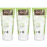 Terra Natura Terra Naturi Clean&Care Wasgel - Voordeelverpakking | 3x 150ml - Biologisch Komkommerextract - Plantaardige Glycerine | Reinigt de Huid Zacht maar Diep