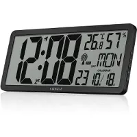 KIENZLE Wandklok - Digitaal XXL - Antraciet - Zwart