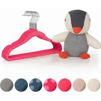 Laleni Fluwelen Kledinghangers Kinderen - Kleerhangers Peuter - Roze Gestipt - Set van 50