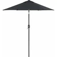 Songmics Opvouwbare parasol met zwengel zonder standaard, Grijs / 2 M