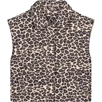 Like Flo gilet bruin Meisjes Polyester Klassieke kraag Dierenprint - maat 104